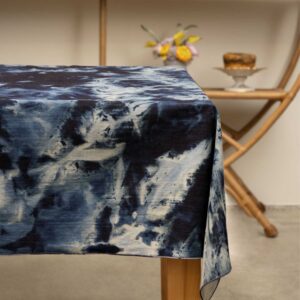 Tie-Dye Denim Tablecloth - SMALL - 56" x 72"