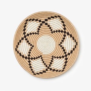 Neri Woven Bowls - Large Tray, Tea with Black & White