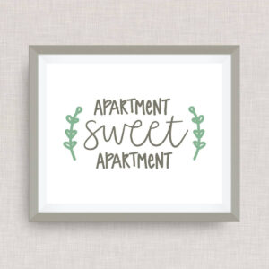 apartment sweet apartment print - 5x7 ink